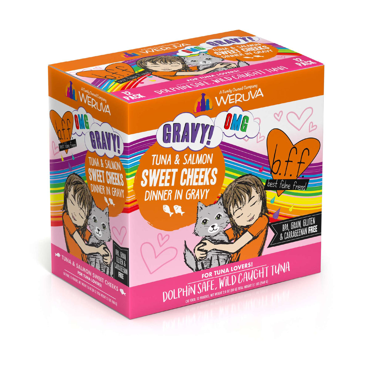 BFF OMG Gravy! Sweet Cheeks Tuna &amp; Salmon Cat Food Pouch
