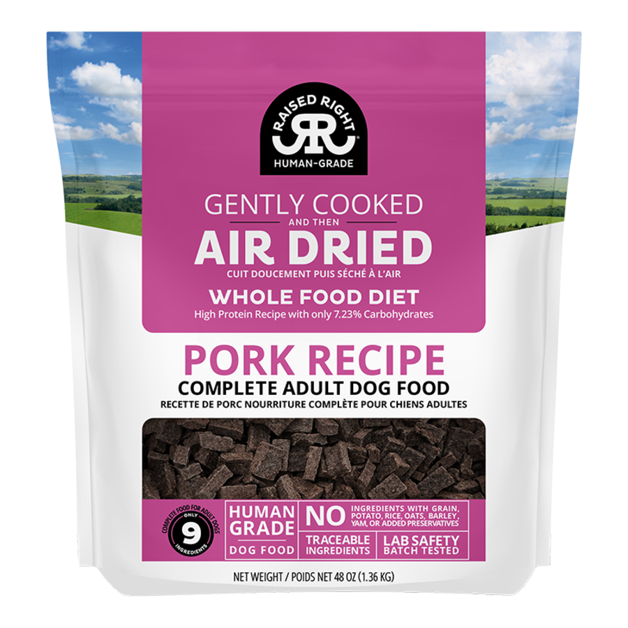 Raised Right Gently Cooked Air-Dried Pork Dog Food