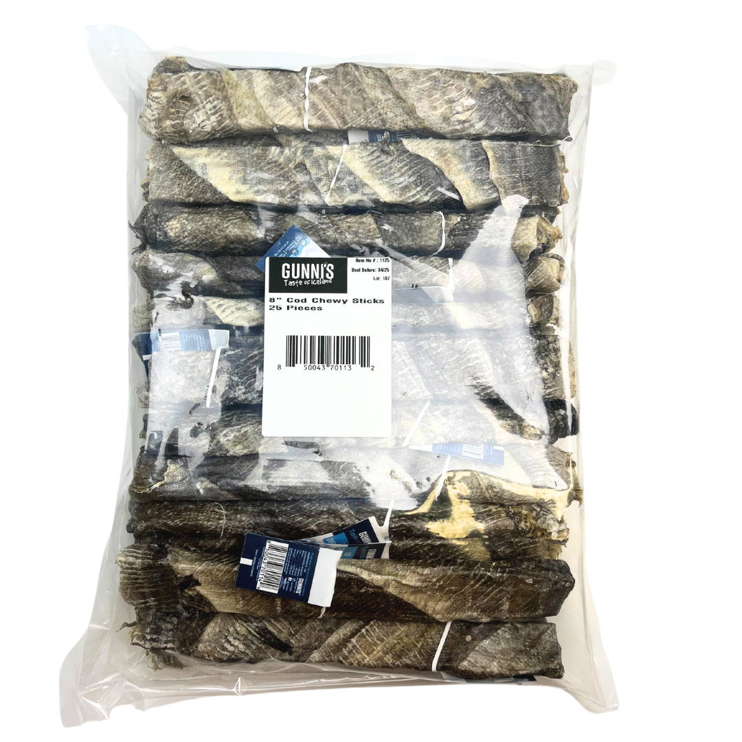 Gunni&#39;s Pet Taste of Iceland Chewy Sticks Cod Skin Dog Treats