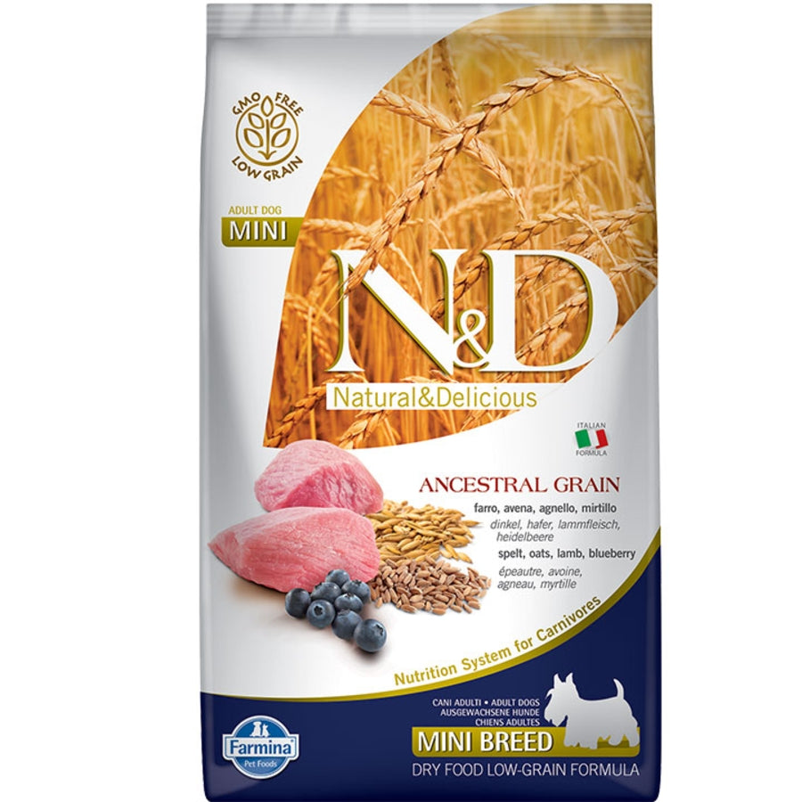 Farmina N&D Ancestral Grains Lamb & Blueberry Mini Dog Food