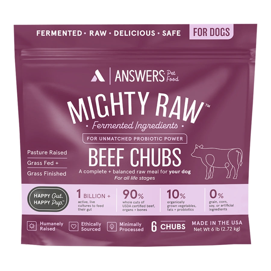 Answers Mighty Raw Beef Frozen Raw Dog Food