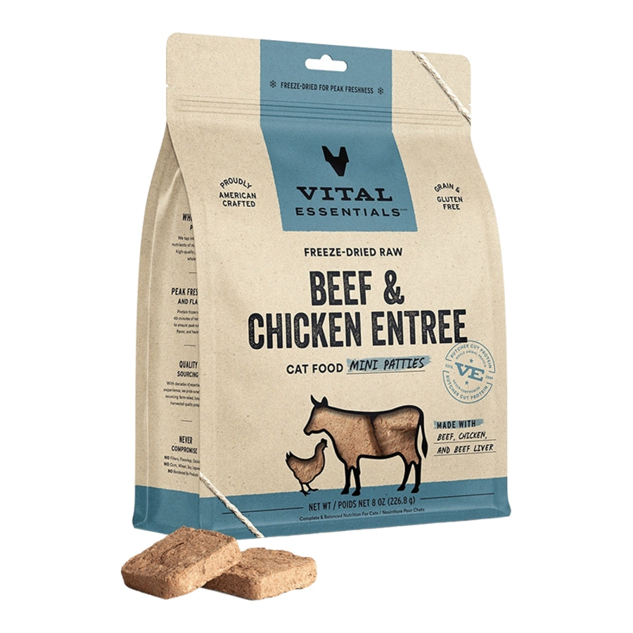 Vital Essentials Freeze-Dried Raw Beef &amp; Chicken Cat Food