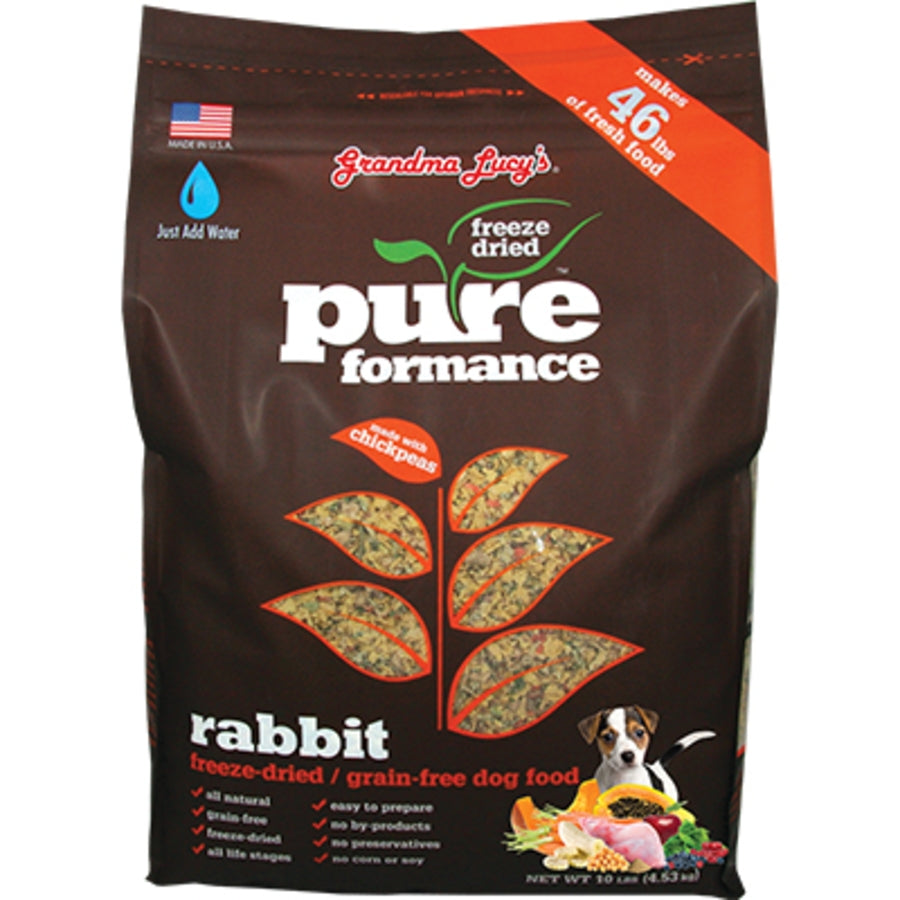 Grandma Lucy's Pureformance Freeze-Dried Rabbit Recipe Dog Food