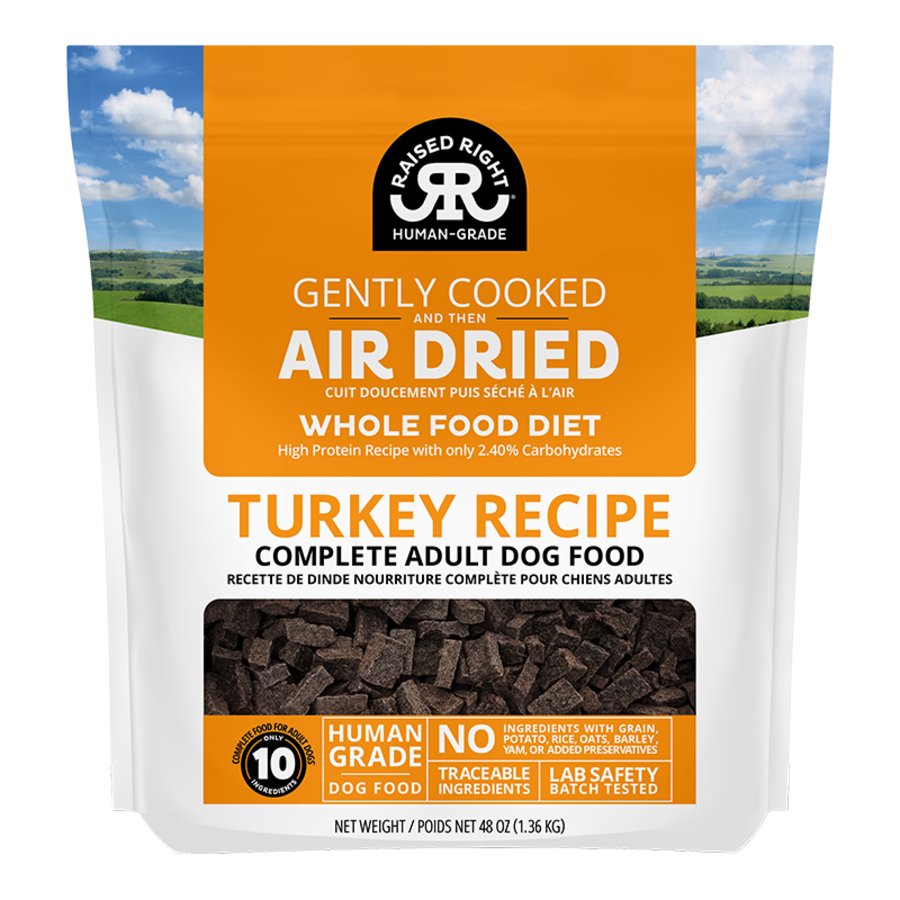 Raised Right Gently Cooked Air-Dried Turkey Dog Food