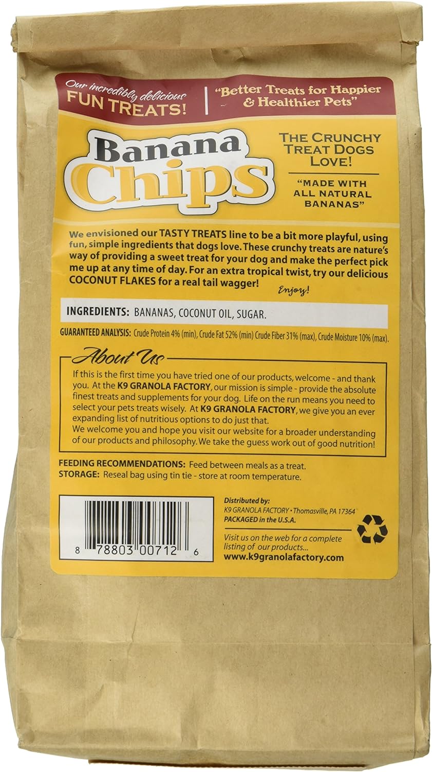 K9 Granola Factory Banana Chips Dog Treats