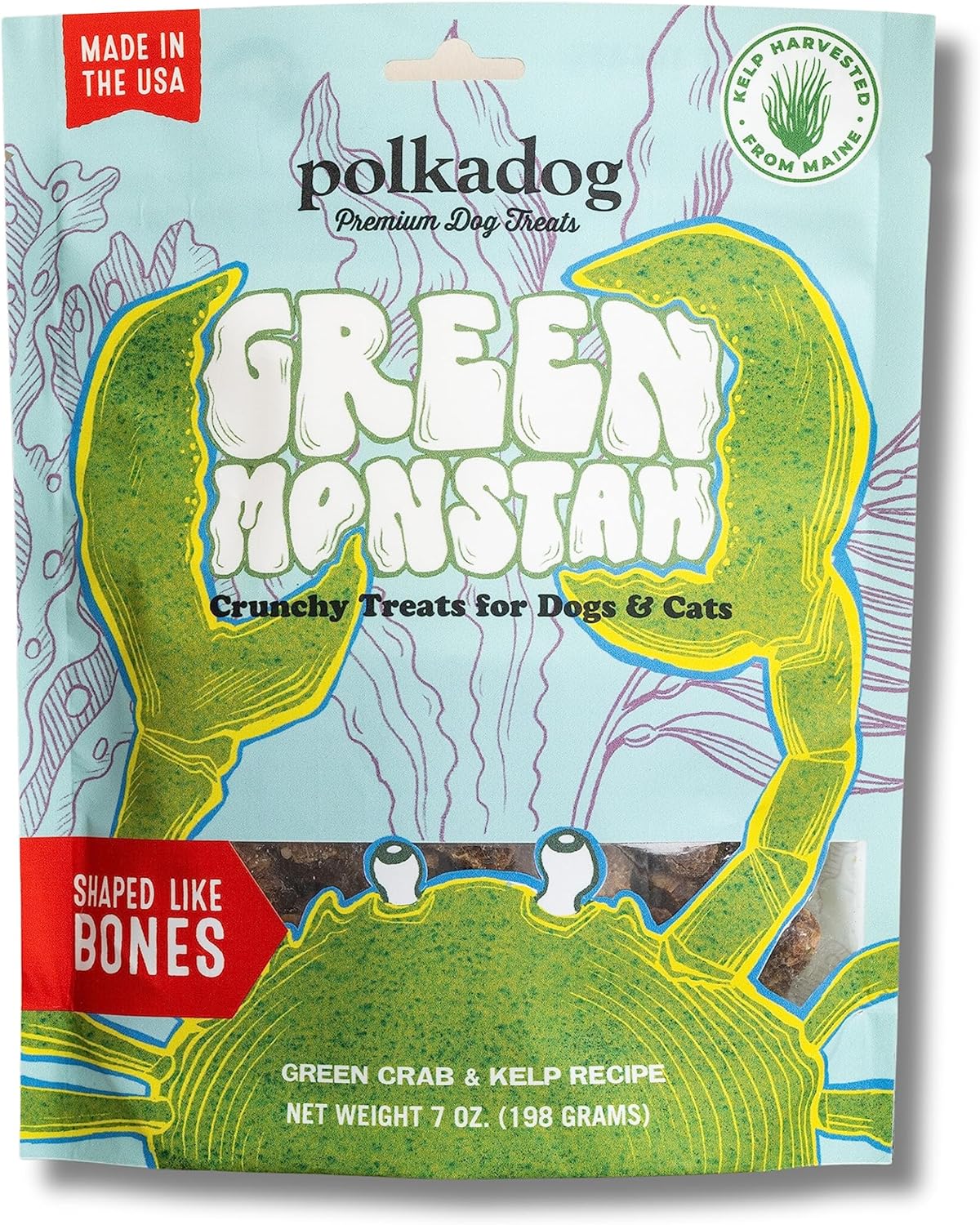 Polkadog Bakery Green Monstah Crab &amp; Kelp Dog Treats