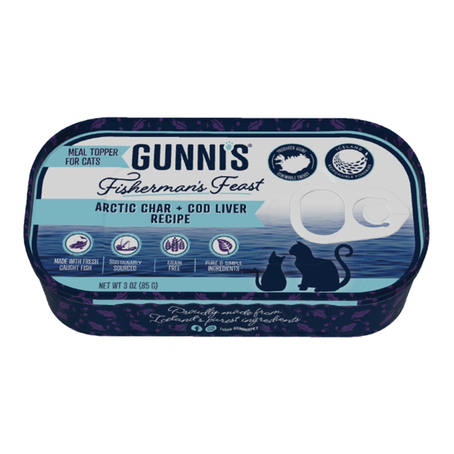 Gunni&#39;s Fisherman&#39;s Feast Arctic Char + Cod Liver Meal Topper for Cats