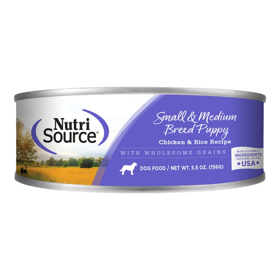 NutriSource Small &amp; Medium Breed Puppy Chicken &amp; Rice with Wholesome Grains Canned Dog Food