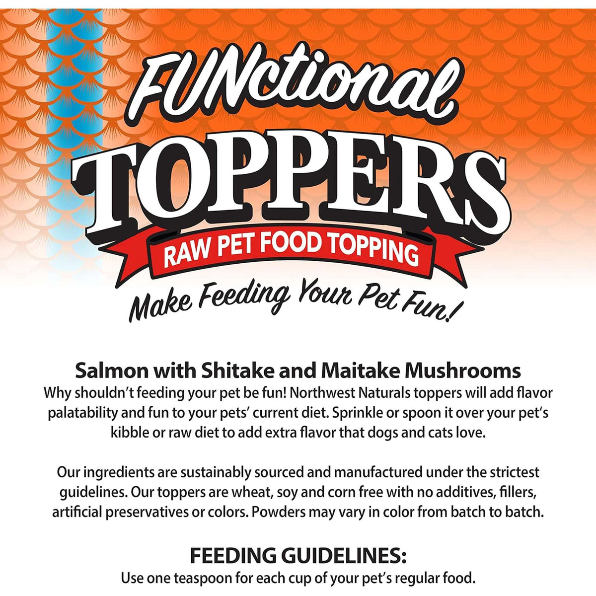 Northwest Naturals Dog &amp; Cat FUNctional Topper Freeze-Dried Salmon with Mushrooms