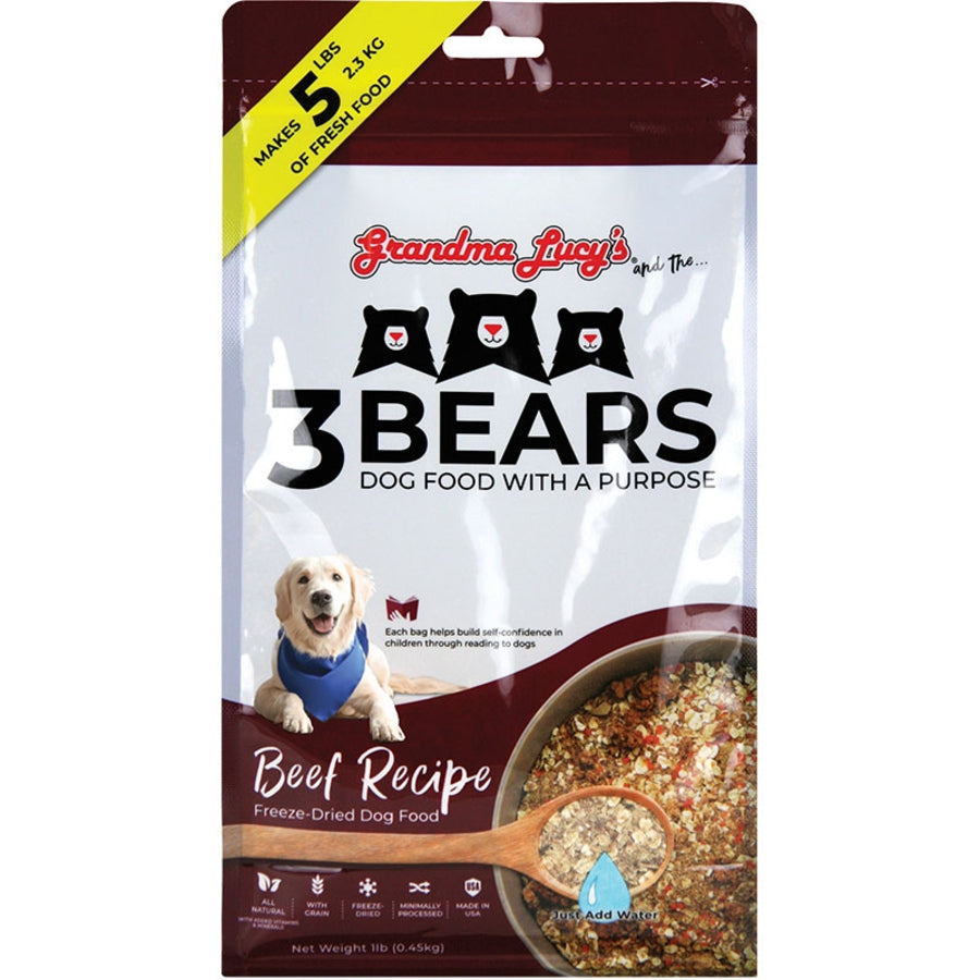 Grandma Lucy's Freeze-Dried 3 Bears Beef Recipe Dog Food