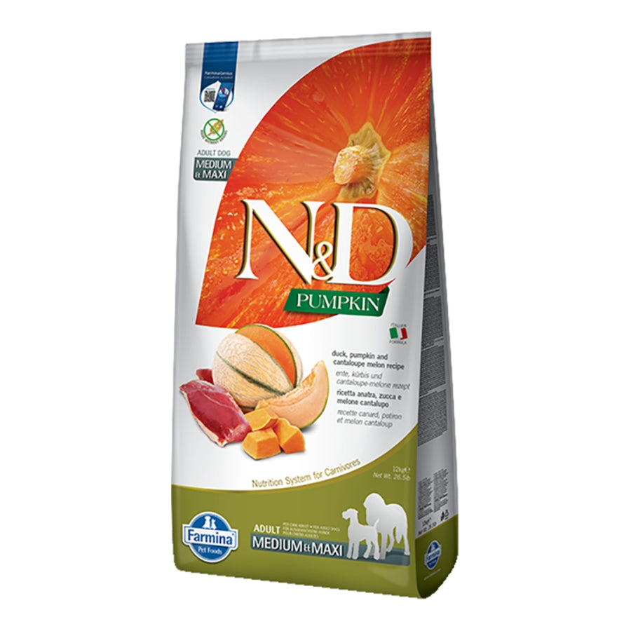 Farmina N&D Pumpkin Duck, Pumpkin & Cantaloupe Medium & Maxi Dog Food