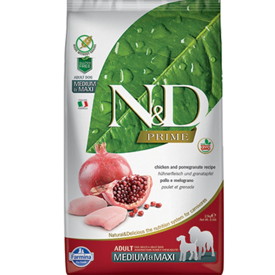 Farmina N&D Prime Grain Free Chicken & Pomegranate Medium & Maxi Dog Food