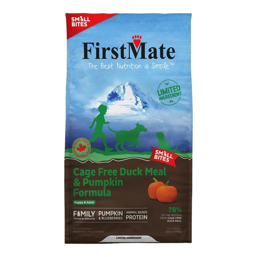 FirstMate Cage Free Duck Meal &amp; Pumpkin Formula Small Bites Dog Food