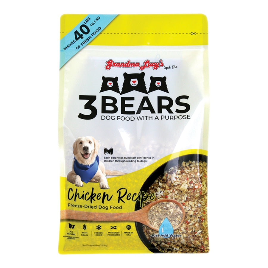 Grandma Lucy's 3 Bears Freeze-Dried Chicken Recipe Dog Food