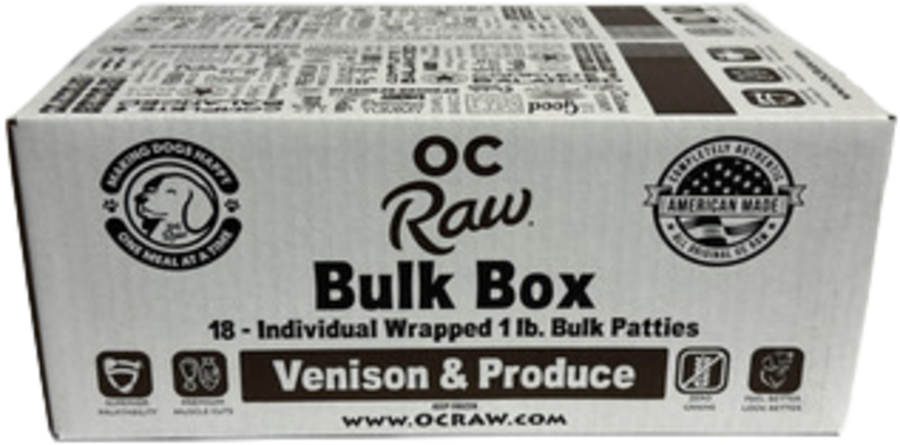 OC Raw Frozen Raw Venison &amp; Produce Dog Food