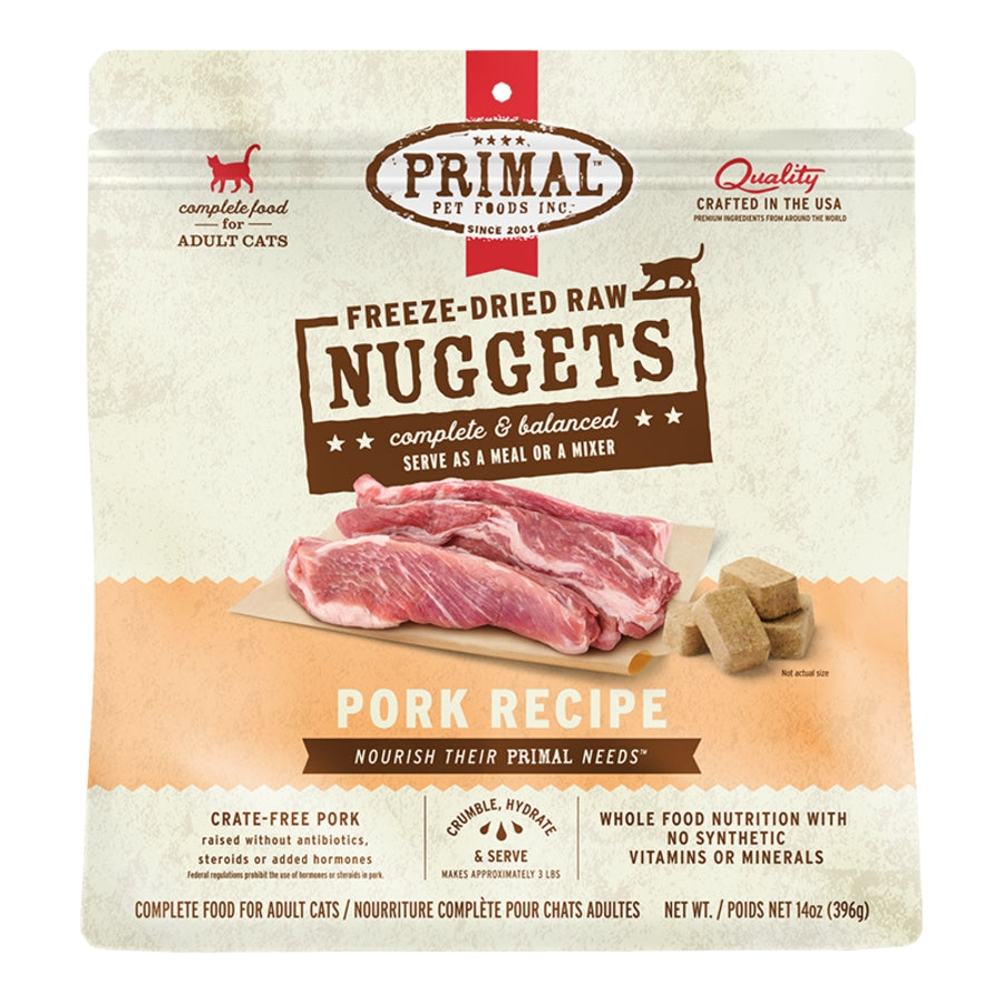 Primal Freeze-Dried Raw Nuggets Pork Cat Food