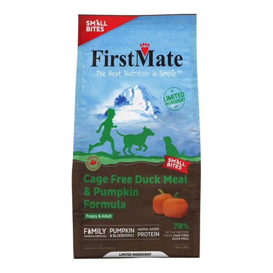 FirstMate Cage Free Duck Meal &amp; Pumpkin Formula Small Bites Dog Food