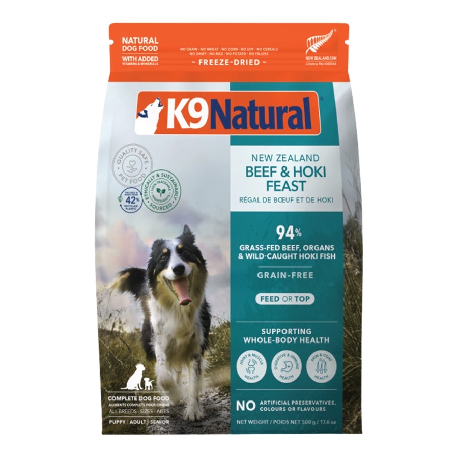 K9 Natural Freeze-Dried Hoki &amp; Beef Feast Topper or Dog Food