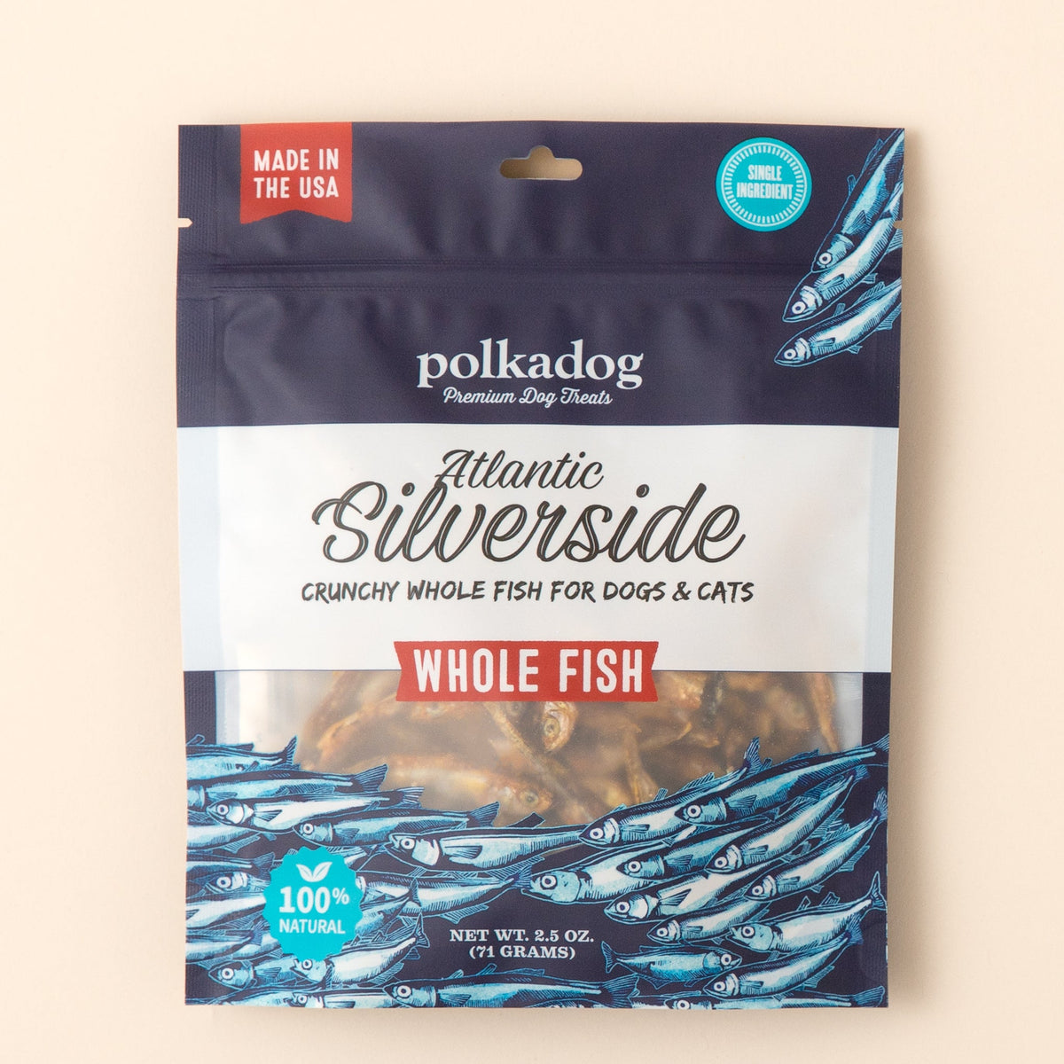Polkadog Bakery Atlantic Silverside Crunchy Whole Fish Dog Treats