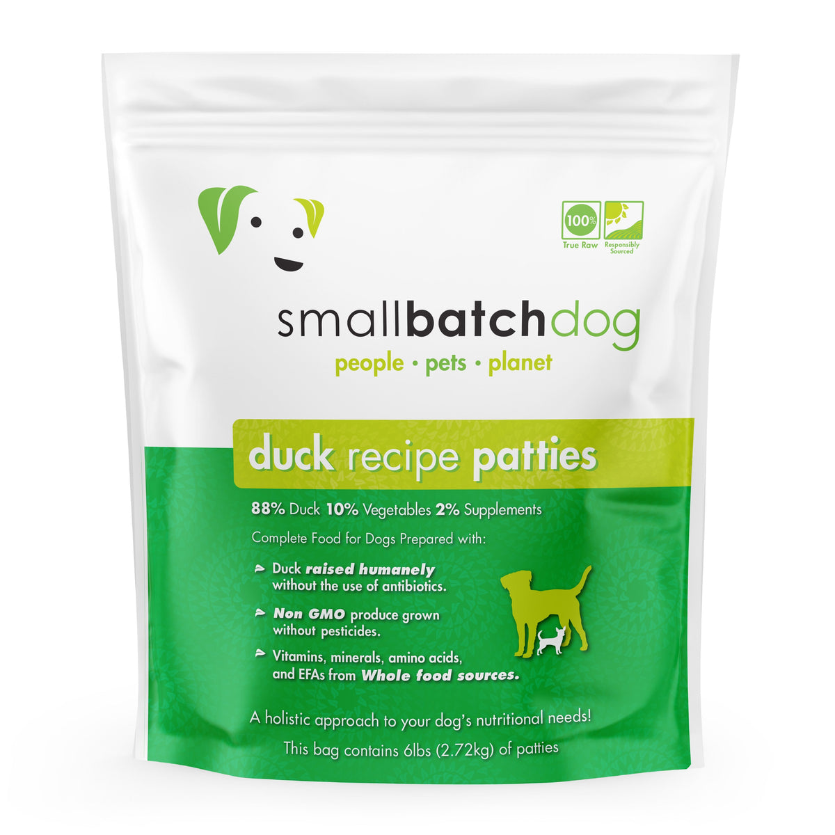 Small Batch Duck Patties Frozen Raw Dog Food