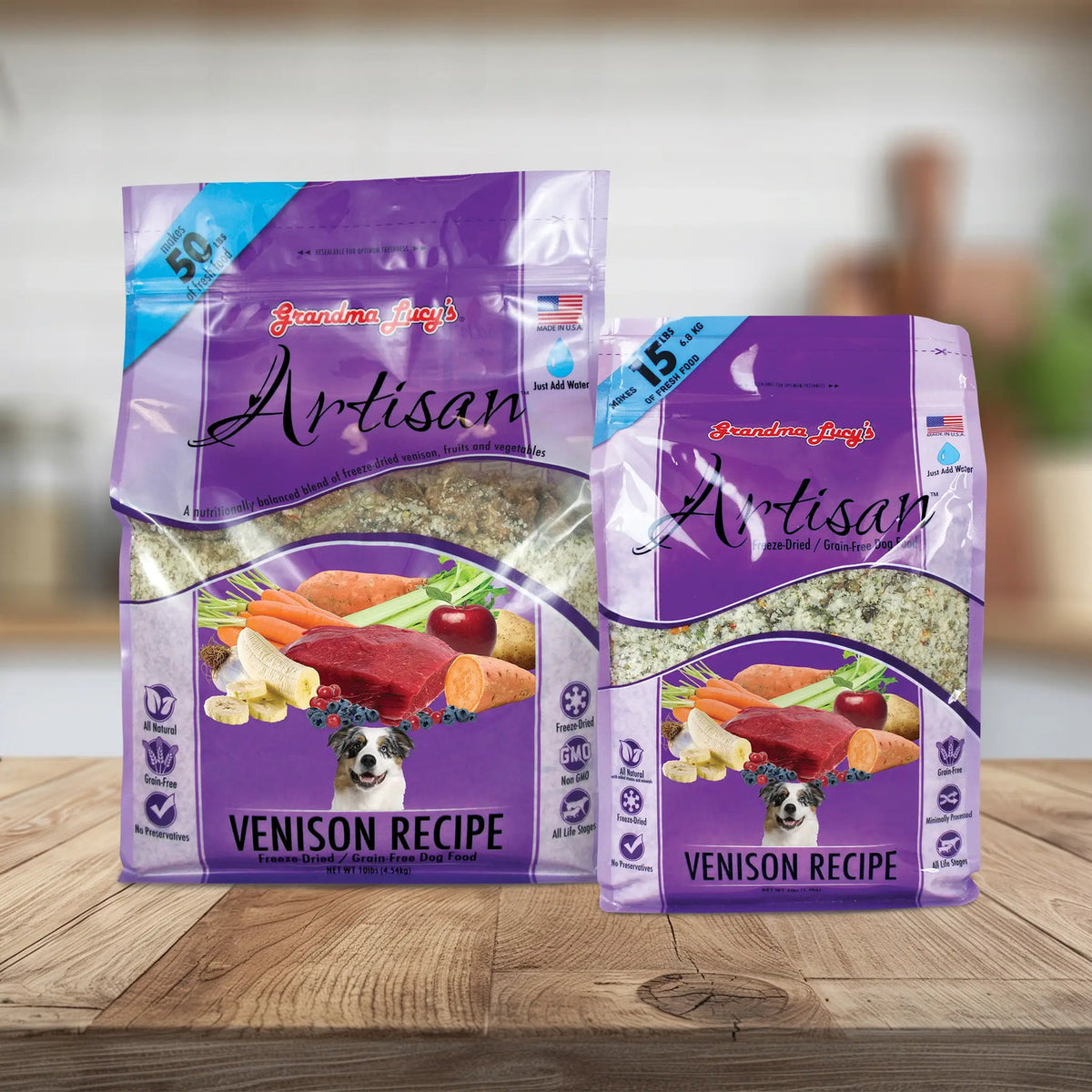 Grandma Lucy's Artisan Freeze-Dried Venison Recipe Dog Food