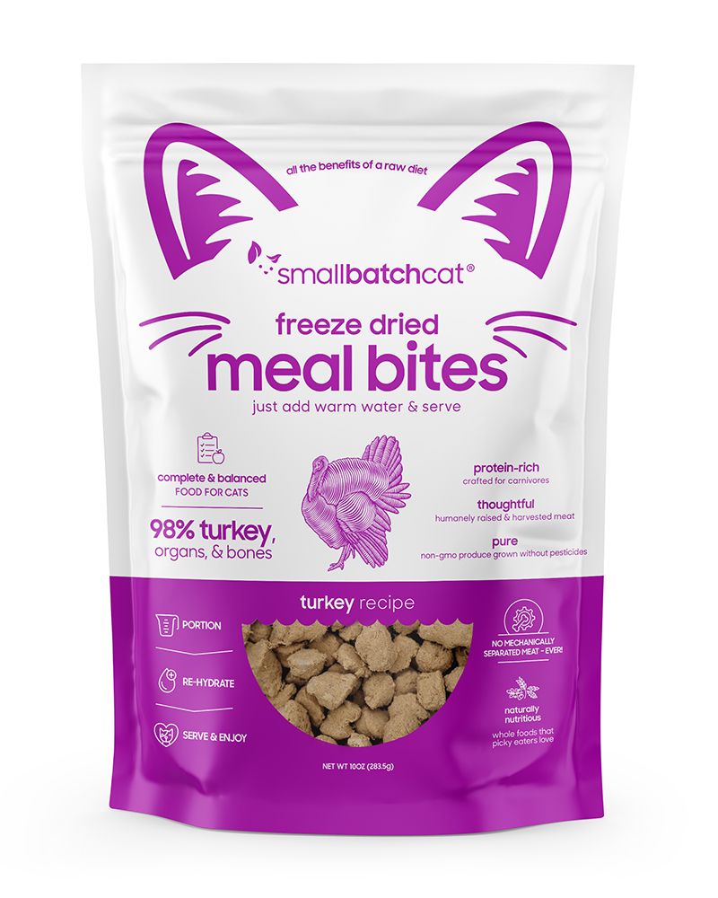 Small Batch Freeze-Dried Meal Bites Turkey Cat Food