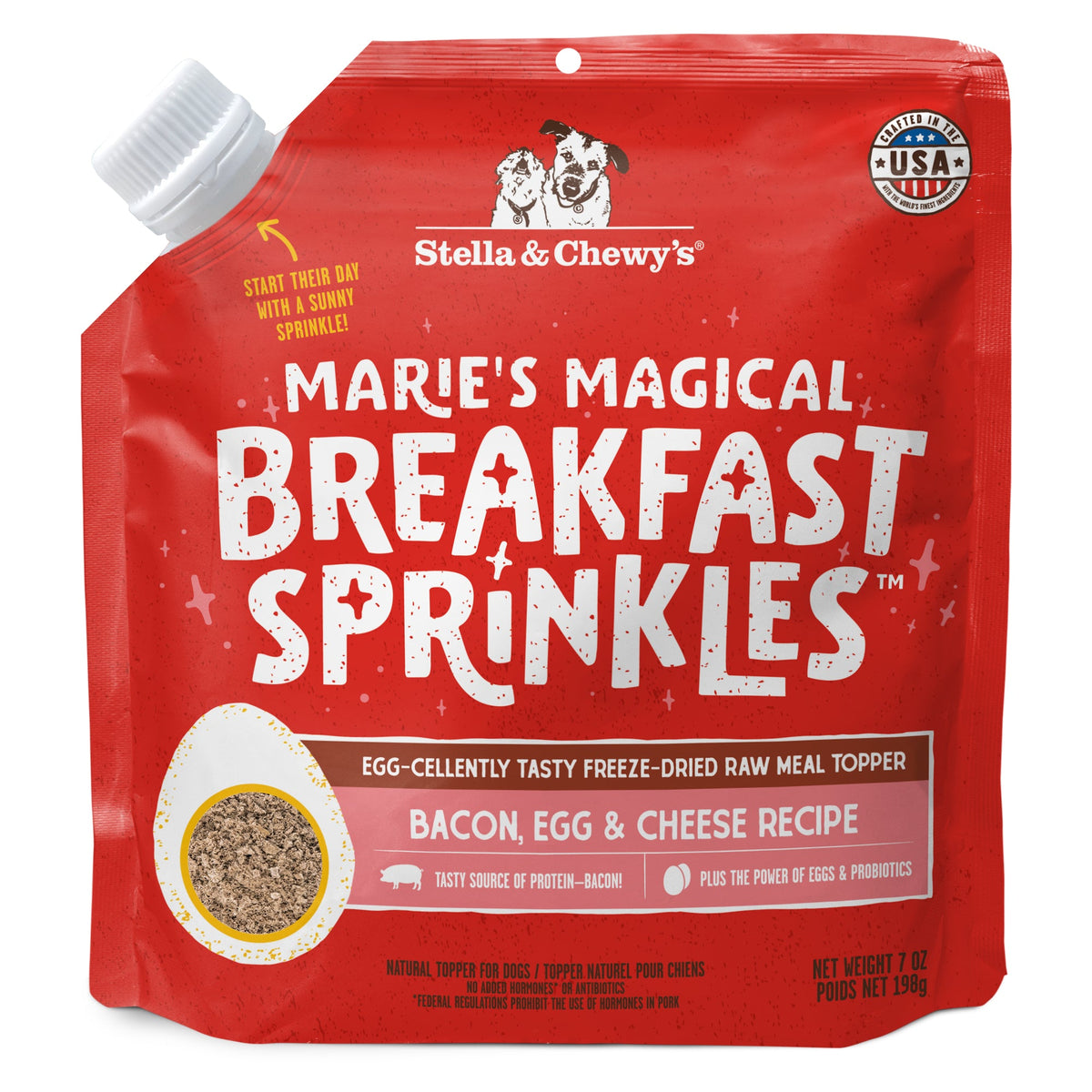 Stella &amp; Chewy&#39;s Marie&#39;s Magical Breakfast Sprinkles Bacon, Egg &amp; Cheese Freeze-Dried Meal Topper for Dogs