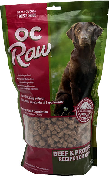OC Raw Freeze-Dried Beef &amp; Produce Dog Food