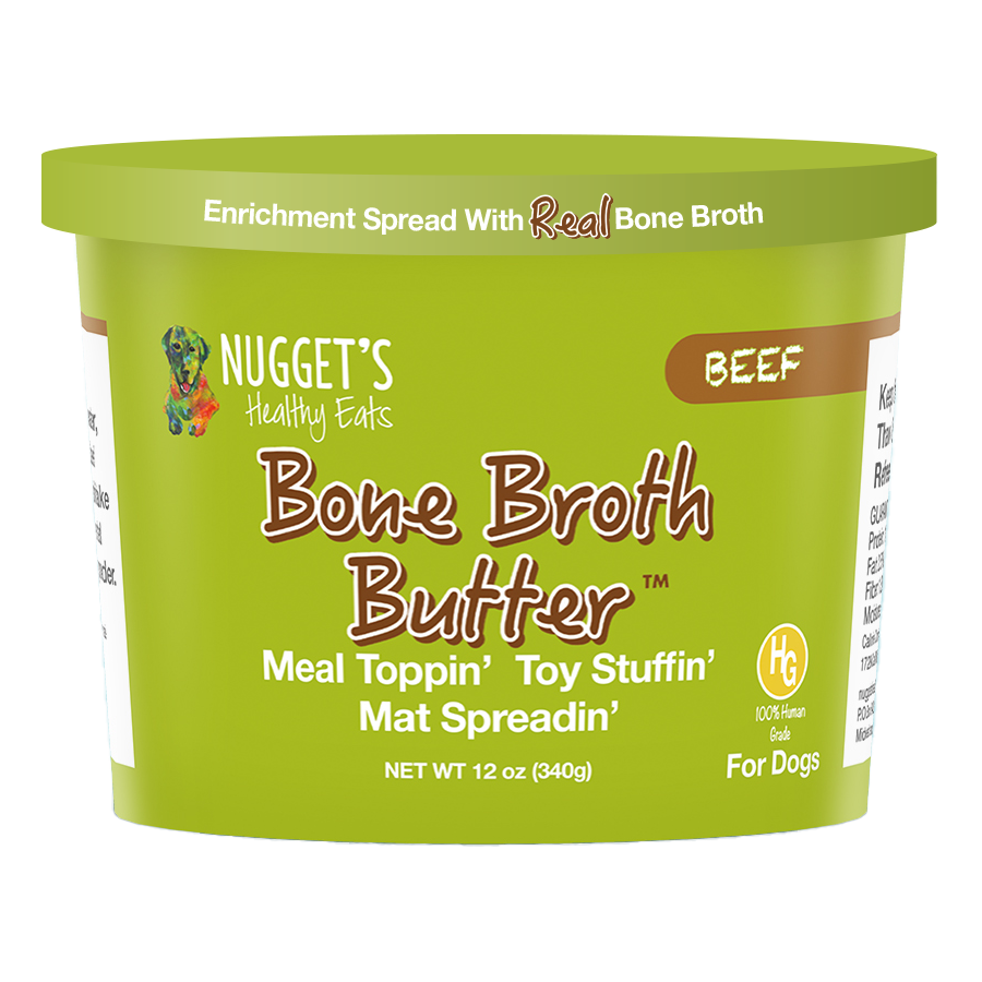 Nugget&#39;s Healthy Eats Frozen Bone Broth Butter Beef Dog &amp; Cat Meal Topper