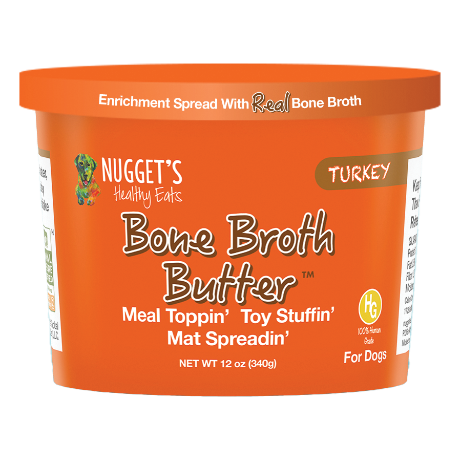 Nugget&#39;s Healthy Eats Frozen Bone Broth Butter Turkey Dog &amp; Cat Meal Topper