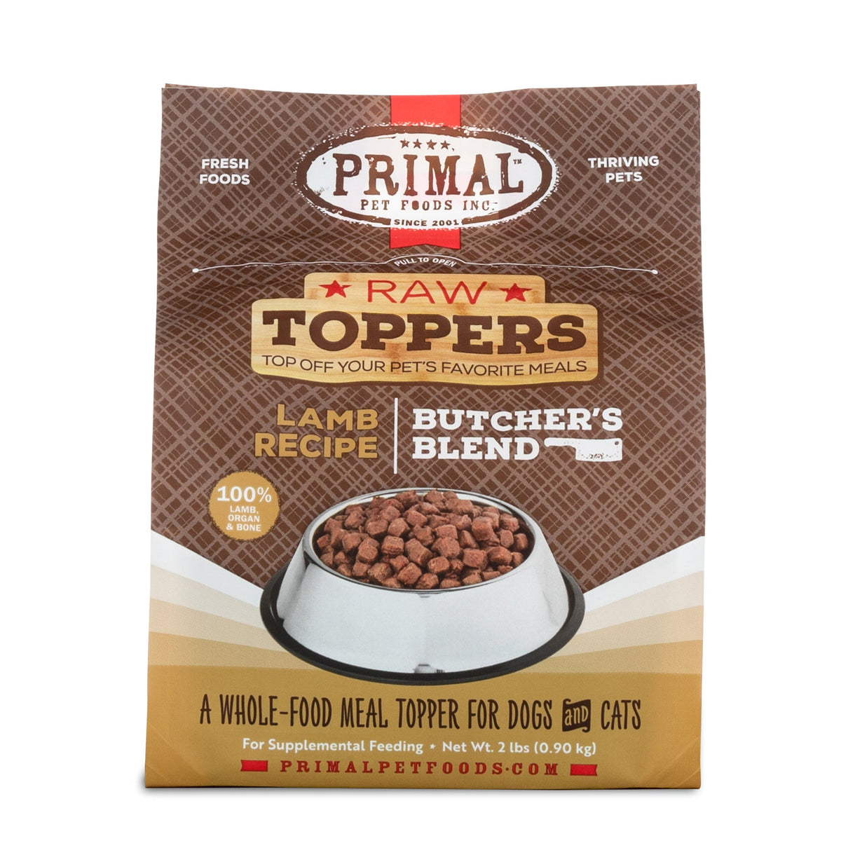 Primal Butcher&#39;s Blend Lamb Frozen Raw Dog &amp; Cat Meal Topper