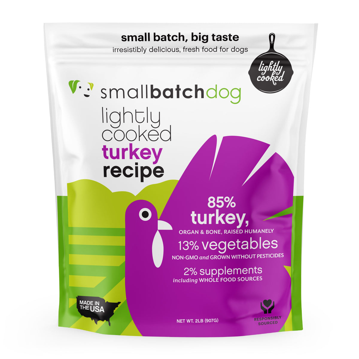 Small Batch Lightly Cooked Turkey Sliders Frozen Dog Food