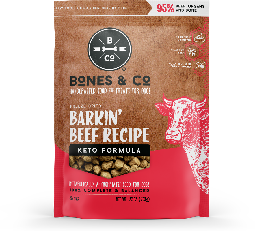 The Bones &amp; Co Freeze-Dried Raw Barkin&#39; Beef Dog Food