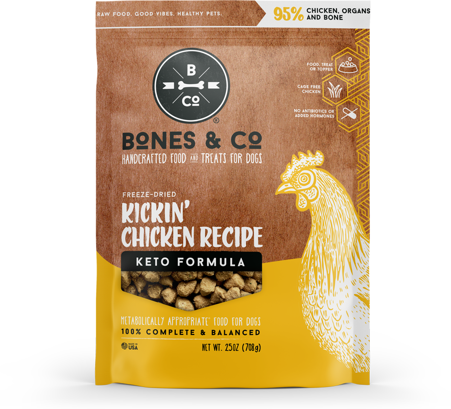 The Bone &amp; Co Freeze-Dried Raw Kickin&#39; Chicken Dog Food