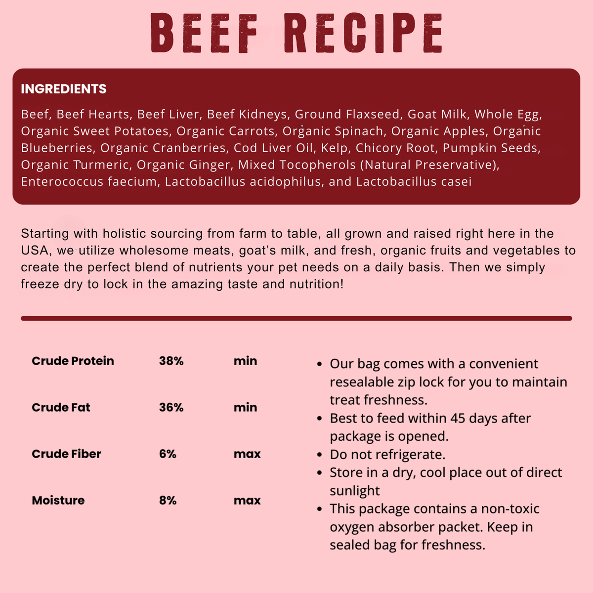 Shepherd Boy Farms Freeze-Dried Beef Recipe Dog Food