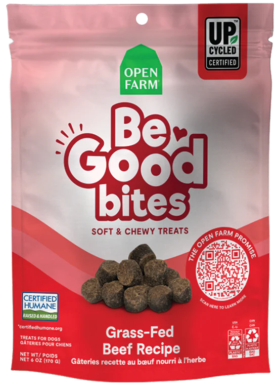 Open Farm Be Good Bites Soft &amp; Chewy Grass-Fed Beef Dog Treats