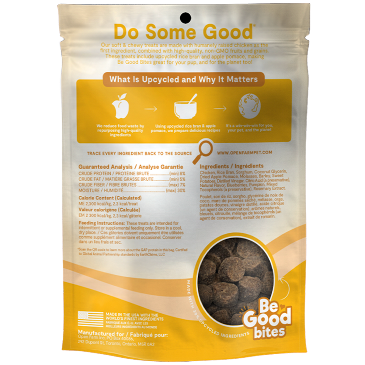 Open Farm Be Good Bites Soft &amp; Chewy Chicken Treats
