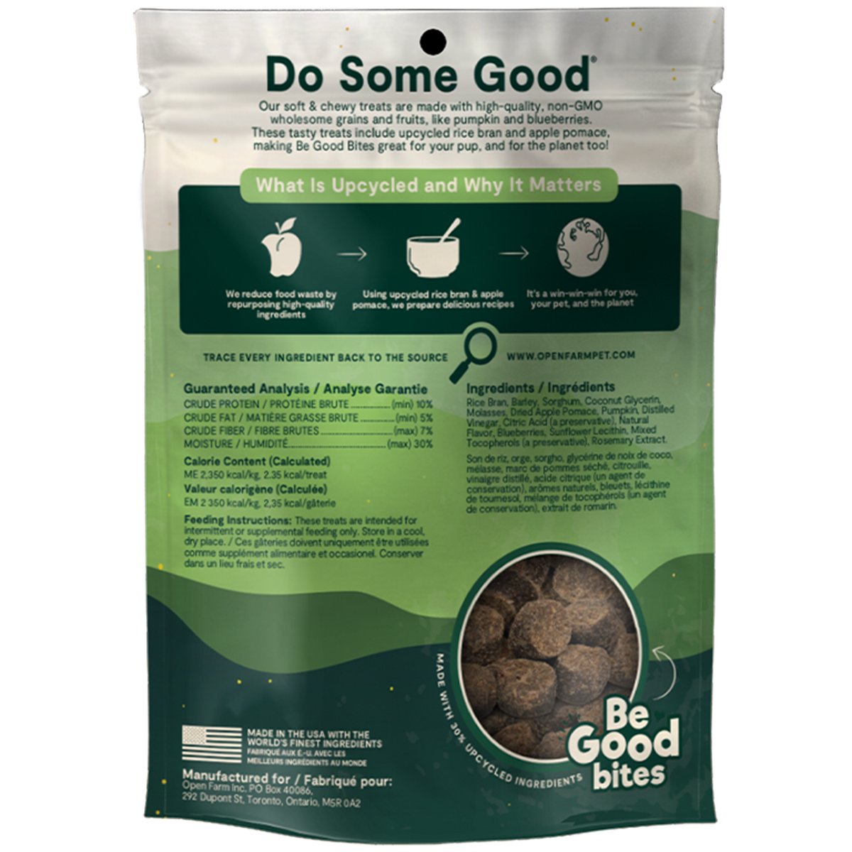 Open Farm Be Good Bites Soft &amp; Chewy Plant Recipe with Pumpkin Dog Treats