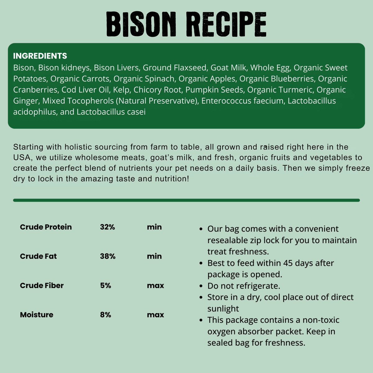 Shepherd Boy Farms Freeze-Dried Bison Recipe Dog Food
