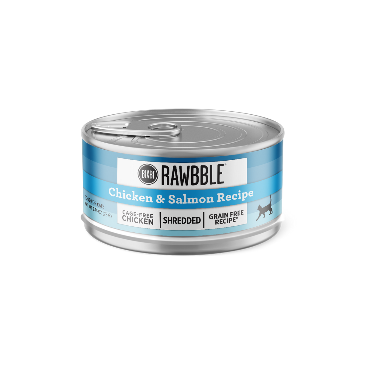 Bixbi Rawbble Shredded Grain Free Chicken &amp; Salmon Canned Cat Food