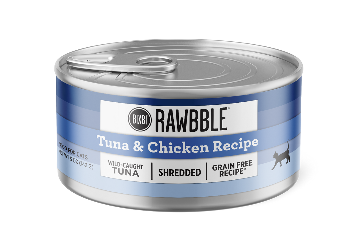 Bixbi Rawbble Shredded Grain Free Tuna &amp; Chicken Canned Cat Food