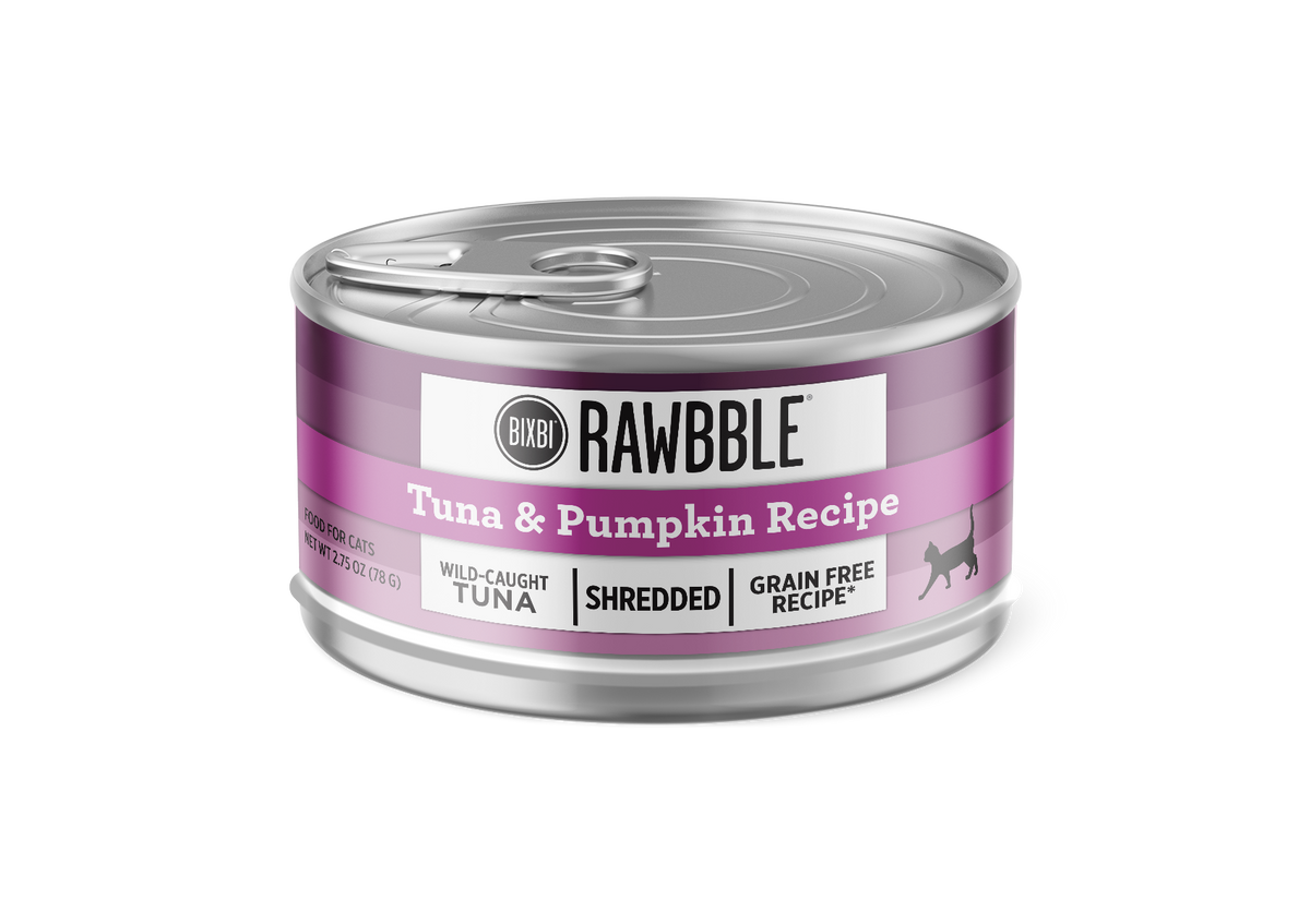 Bixbi Rawbble Shredded Grain Free Tuna &amp; Pumpkin Canned Cat Food