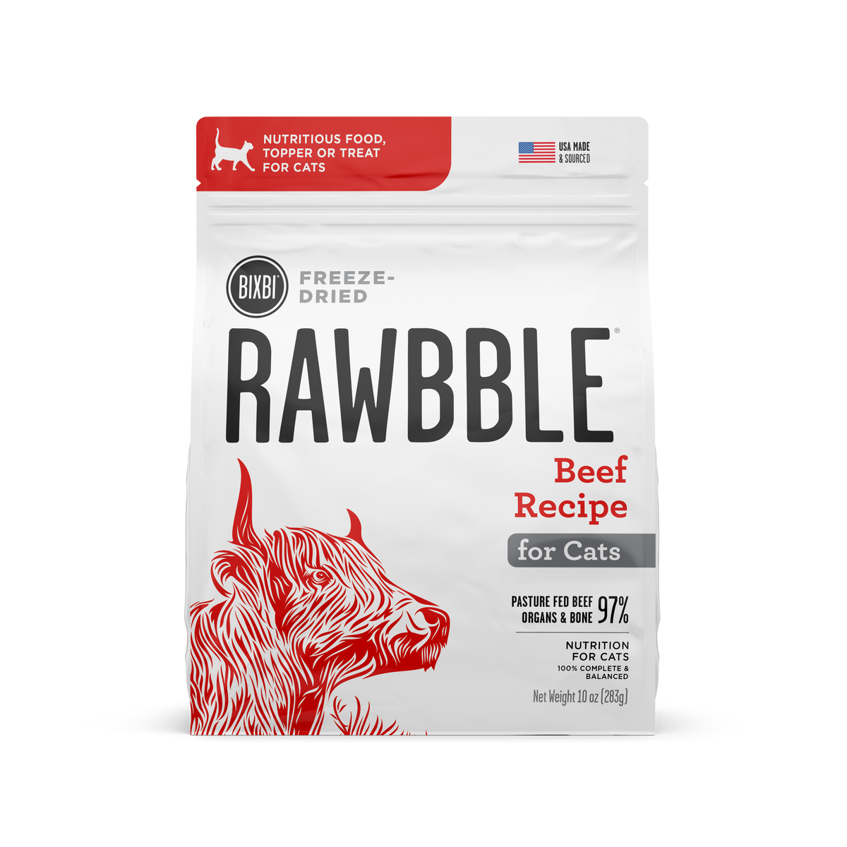 Bixbi Rawbble Freeze-Dried Grain Free Beef Cat Food
