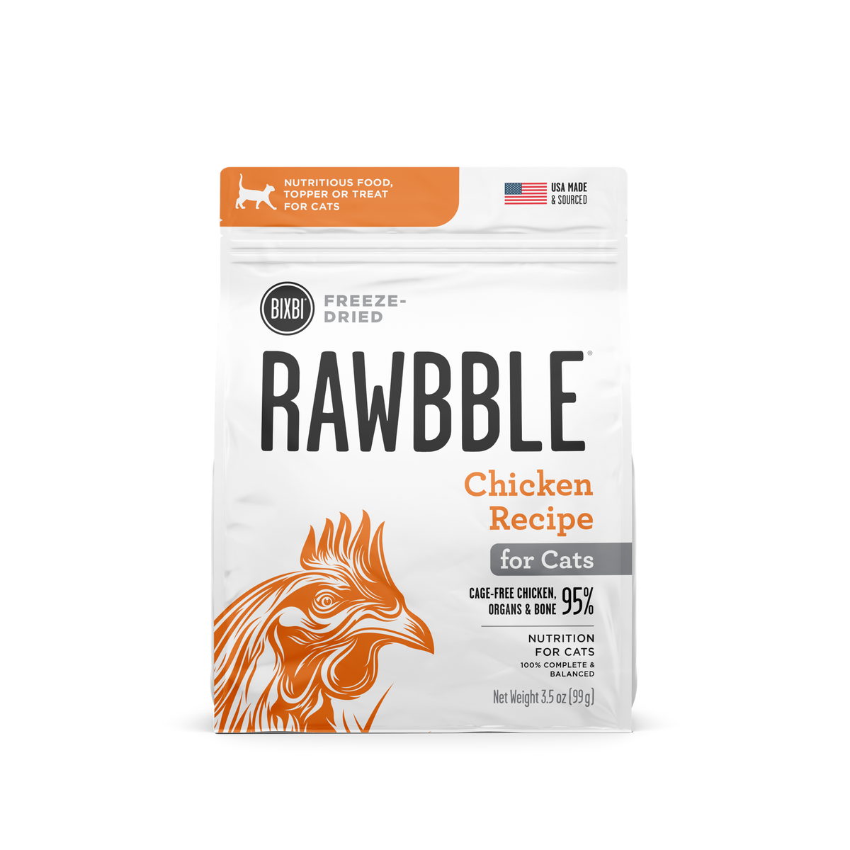 Bixbi Rawbble Freeze-Dried Grain Free Chicken Cat Food