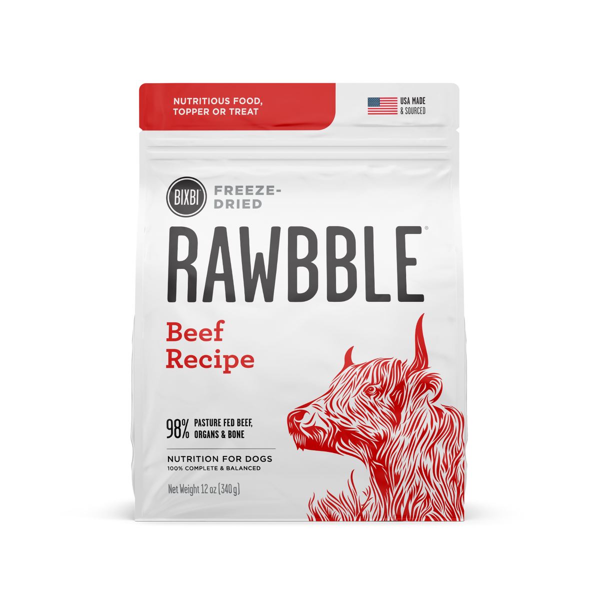 Bixbi Rawbble Freeze-Dried Beef Dog Food
