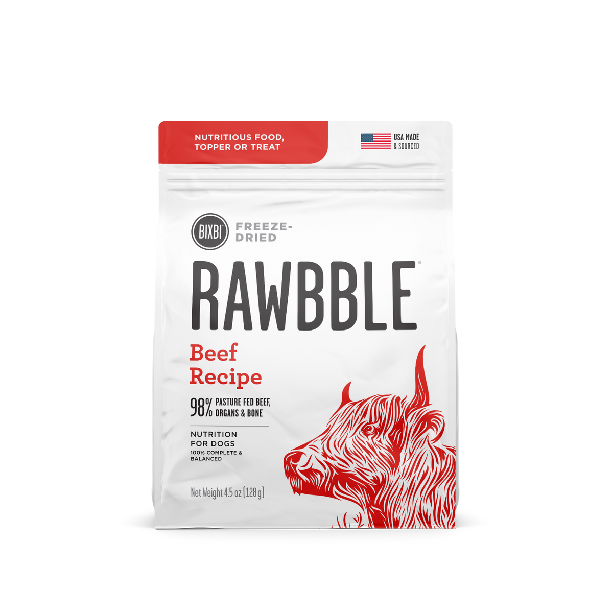 Bixbi Rawbble Freeze-Dried Beef Dog Food