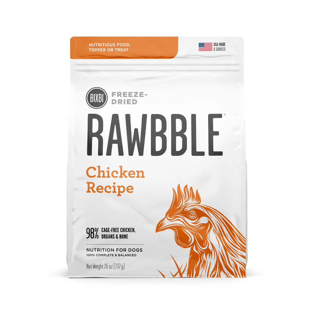 Bixbi Rawbble Freeze-Dried Chicken Dog Food