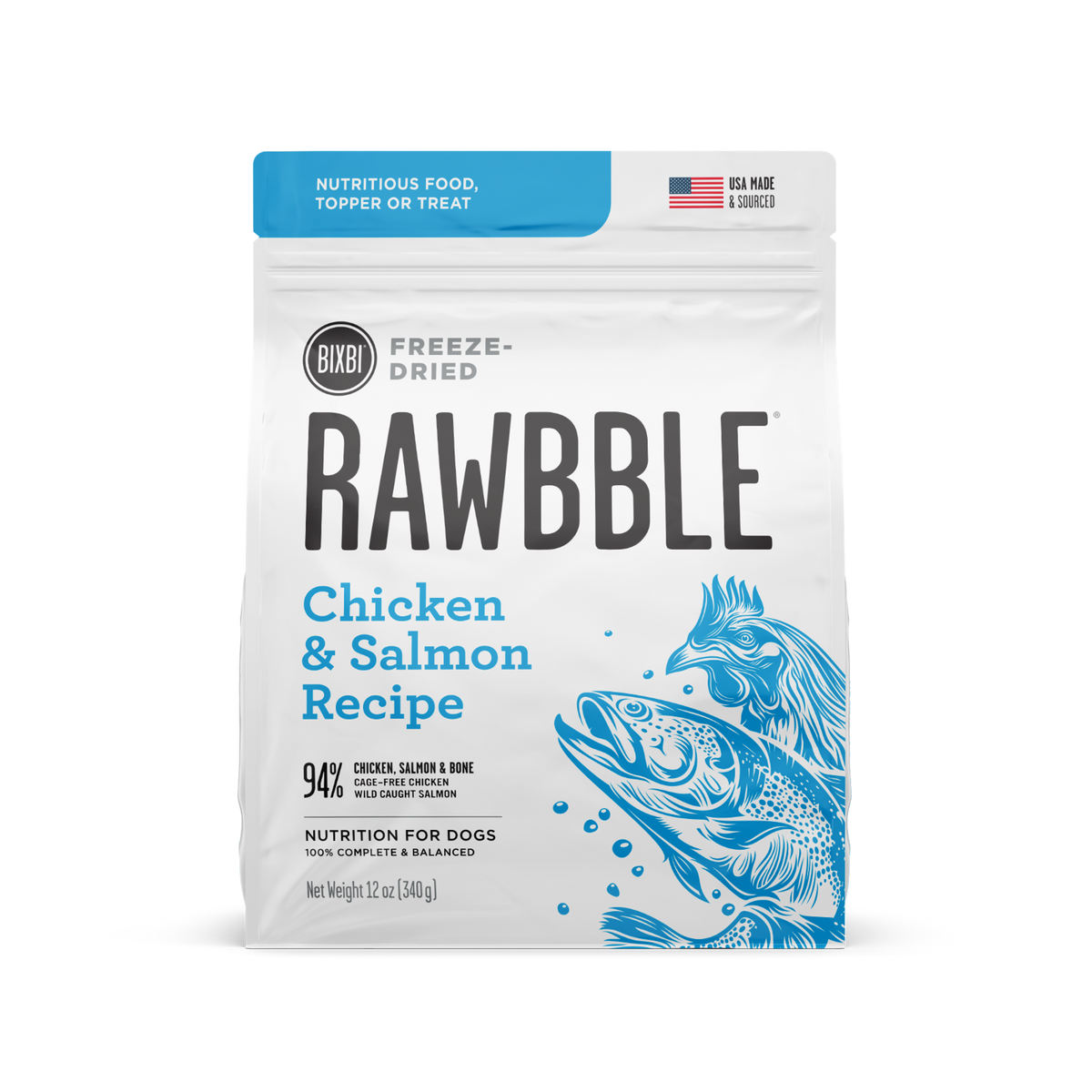 Bixbi Rawbble Freeze-Dried Salmon &amp; Chicken Dog Food