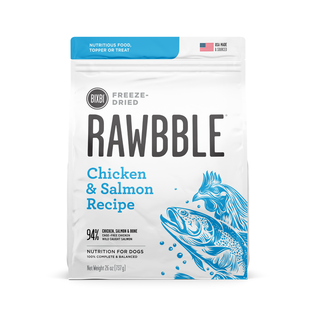 Bixbi Rawbble Freeze-Dried Salmon &amp; Chicken Dog Food