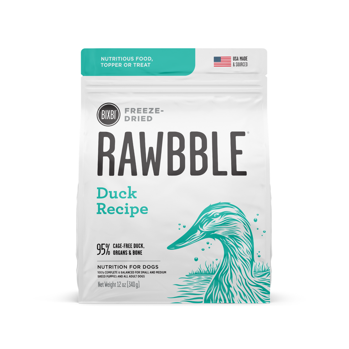 Bixbi Rawbble Freeze-Dried Duck Dog Food
